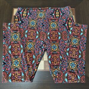 LuLaRoe TC womens leggings multicolor boho very soft.